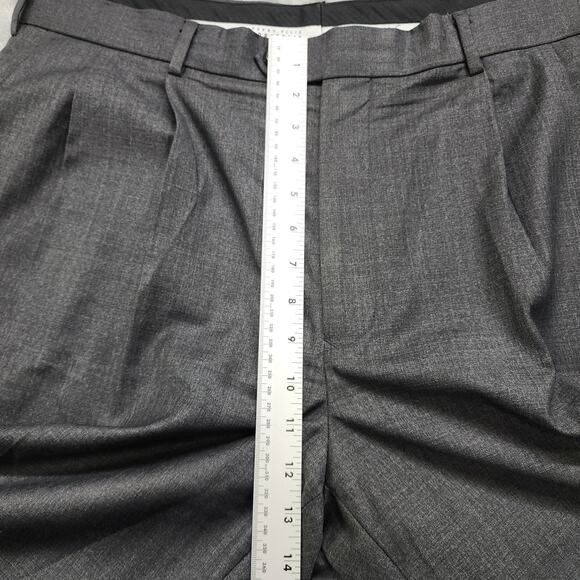Perry Ellis Portfolio Dress Pants Mens 38/30 Gray Pleated Cuffed Polyester Rayon - Picture 8 of 11